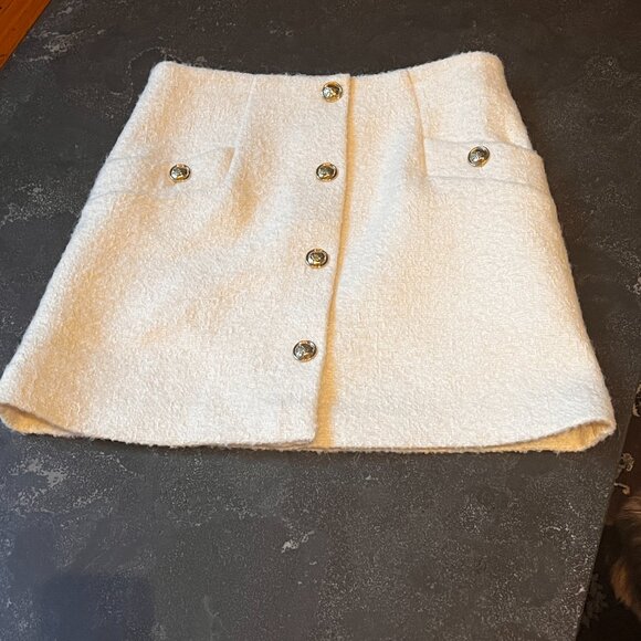 Sandro Paris Boucle Tweed Skirt Size 38 NWT - Picture 10 of 12
